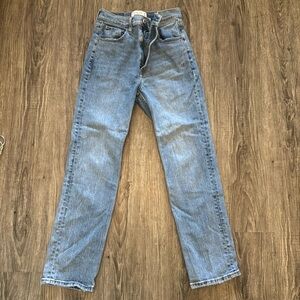 Abercrombie and Fitch The Ankle Straight Ultra High Rise